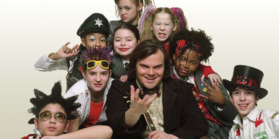 Jack Black and the kids of School of Rock