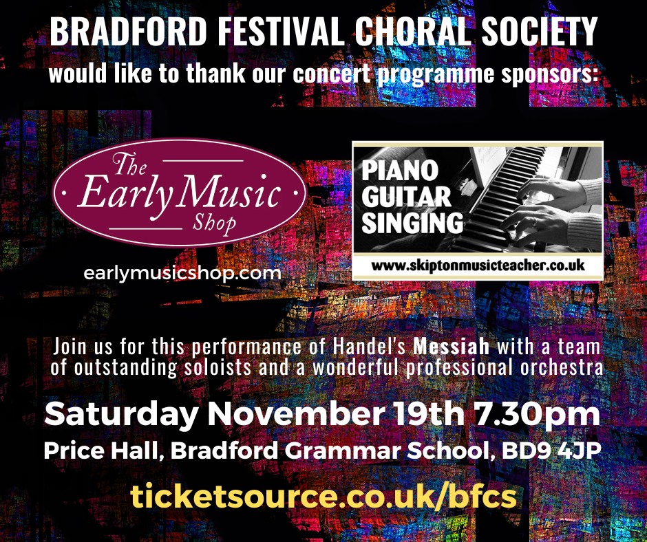 BFCS Sponsors for Messiah - Nov 2022